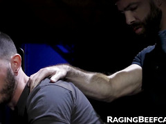 Vander Pulaski railed bareback by hot Jake Nicola against his car hood