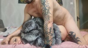 leather pants, fur coat, ass spanking, hardcore anal, orgasm ,face fuck, cum in throat