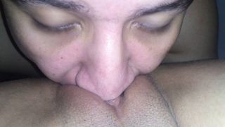 "close-up pov rough and delicious cunt eating before fuck"