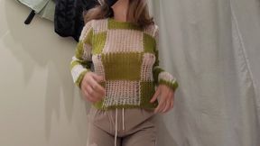 I Showed My Tits and Pussy in the Fitting Room