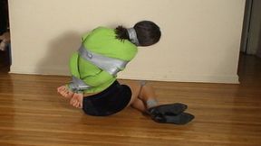 MP4 Format mouth packed tape wrapped and taped up tight in pantyhose MP4 Format