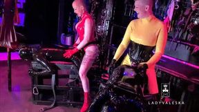 Latex Dommes Ride their Gimps