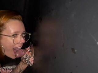My husband took me and my friend to the gloryhole, to suck and give it really good to the gifted ones!