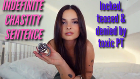 Locked in chastity, teased and denied by cruel PT.