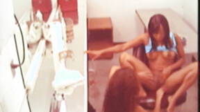 ”Horny office lesbos licking”