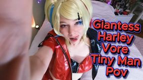Giantess Harley Vore Tiny Man Pov