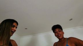 Double Face sitting interracial, by Nicole, Queen Black and Satina, (cam by Manu) FULL HD