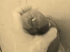 homemade gloryhole handjob with big cumshot