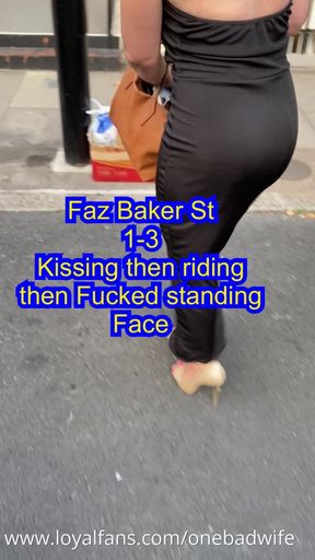 Fucked standing while husband watches