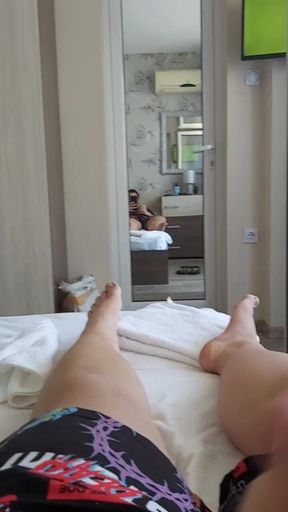 Wanking in the Hotel Room