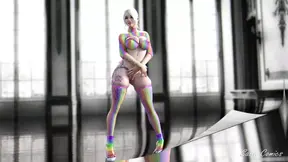 girlfriend wearing rainbow lingerie fucked and creamepied by Blackman - Interracial BBC - sassyComics