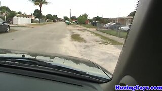 Straighty pledge jizzed in mouth outdoors