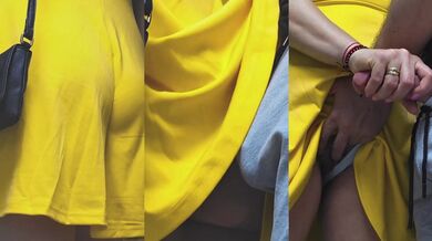 Girl Caught In Public Bus While She Stroking Stranger's Cock Until Ejaculation