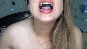 I Swallowed Some Very Long Gummy Worms!!