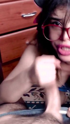 Emotional moment from &quot;I suck my owner dry. Kitty cat Selena Vega POV Blowjob&quot;