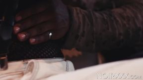 Dark skinned dudes DeAngelo Jackson and Jordan Jameson spend bareback time together
