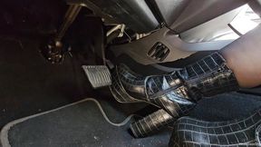 Driving Ford Mondeo in Platform Boots, Above and Side View Pt 2