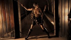 Female soldier in the dungeon - Bound, dominated and whipped - Part 1 of 2