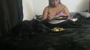 femdom - Slave Serves Goddess Breakfast… and Eats Her Scraps, slave training, mind fuck, female supremacy 4k