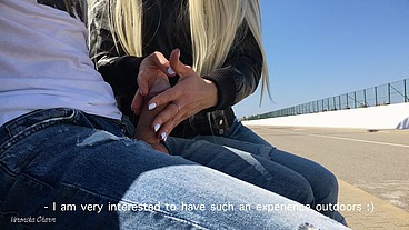 Girl Was Surprised To See Guy Jerking Off Dick In The Park 4K