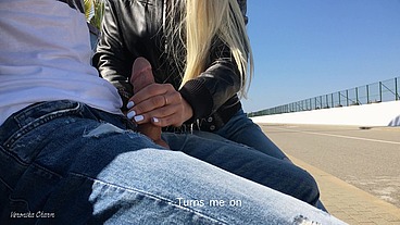 Girl Was Surprised To See Guy Jerking Off Dick In The Park 4K