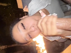 Czech amateur blowjob and fucking POV in public