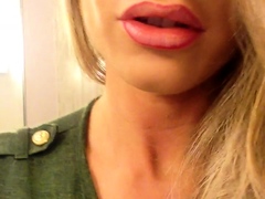 Busty blonde mature solo masturbation for webcam