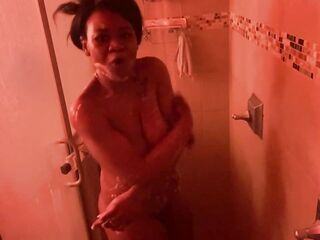 Shower time, What part of my body would you like to wash? ASS, BACK, TWAT, BAZOOKAS, FEET tell me.