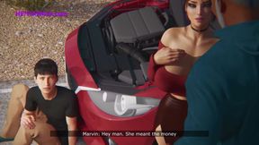 Diana gets a BBC while her Husband repair the Car
