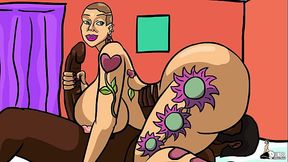 Curvy Stripper fucks her big cock lawyer.