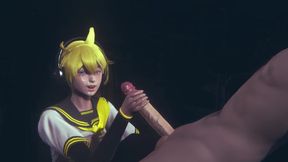 Vocaloid Yaoi Femboy - Len Handjob in Classroom