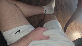 phantomgentx all-white edge! muscular master rubs calvin klein bulge & brings big cock to brink