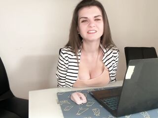 Stepmother made a massive cum when she was caught by her stepson