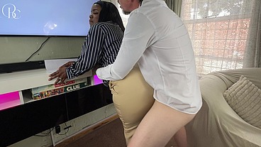 Horny Ebony Boss Cheats on Her Husband With Her White Employee