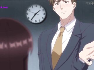 Amoral secretary with massive melons gets banged and licked by BOSS (Manga)