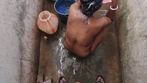 My friend wife fucking in bathroom. Desy village aunty sex