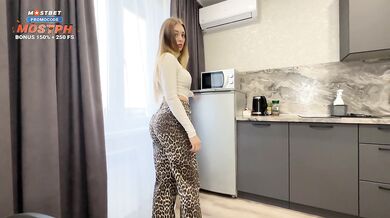 "He Won't Hear!" - Hot Stepmom Stepson Quick Fuck While Husband/Dad In Bathroom