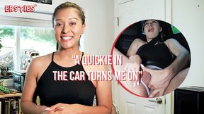 Ersties - Hot Babe Risks Getting Caught To Masturbate In a Car