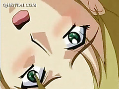 Sexy anime babes licked and fucked in gangbang