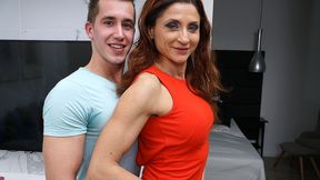 ”Sexy wife in stockings cheating with big young meat”