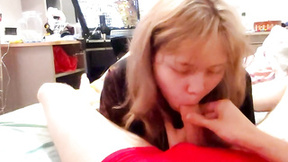 Teen hot girl displays her amazing meat sucking skills