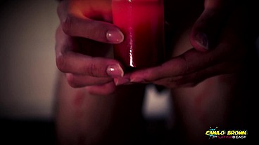 Horror Porn Candle Wax Ritual Summon A Sex Demon And Loud Cumshot Halloween