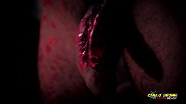 Horror Porn Candle Wax Ritual Summon A Sex Demon And Loud Cumshot Halloween