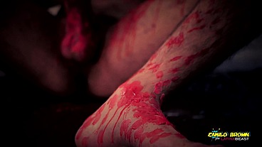 Horror Porn Candle Wax Ritual Summon A Sex Demon And Loud Cumshot Halloween