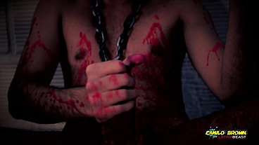 Horror Porn Candle Wax Ritual Summon A Sex Demon And Loud Cumshot Halloween