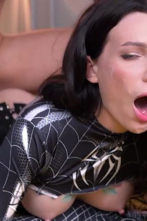 Slippery Superheroine Takes a Dick Deep