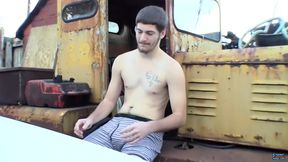 Straight Thug Scrapyard Cock Stroking!
