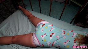 allisson gets diapered for masturbating and embarrassed
