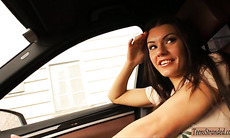 Sexy teen Kitana Lure analed in the car
