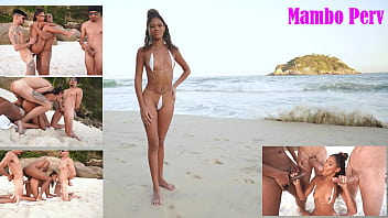 Very slim Brazilian beauty, Karina ROSE fucked by 3 monster cocks in front of people (DAP, PUBLIC SEX, Gapes, BBC, Slim)OB376